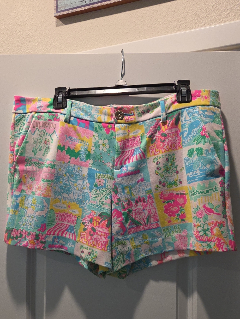 Lilly Pulitzer Pastel Patchwork Shorts- Like New-Size 14